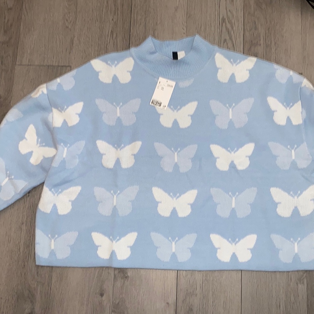 H&M butterfly sweater